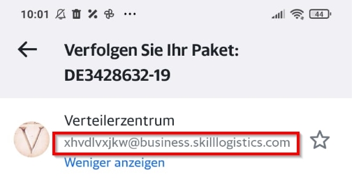 kryptische E Mail Spam