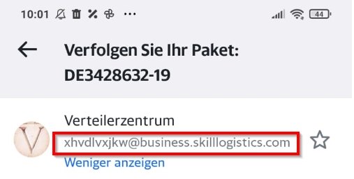 kryptische E Mail Spam