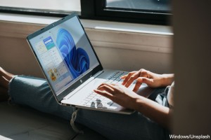 Laptop, auf dem das Widgetboard geöffnet ist